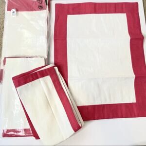 Williams Sonoma Bordered Hotel Napkins Placemat